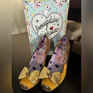 Irregular Choice, size 41. Mustard/Gold color.
